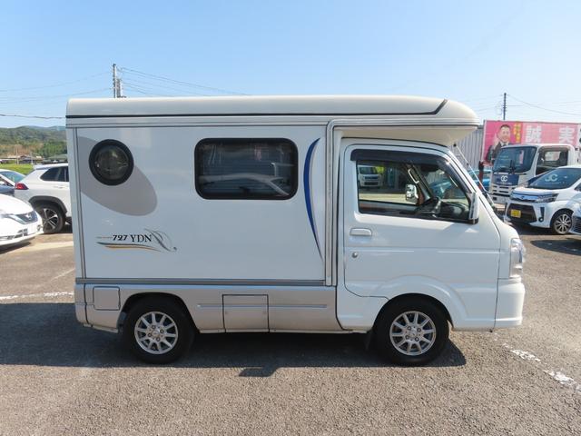 キャリイトラック KX KXグレード 走行充電 FFヒーター 外部充電入力 社外ナビTV リアテレビ ETC車載器 シンク レンジ シャワー POPアップルーフ 定員4人(7枚目)