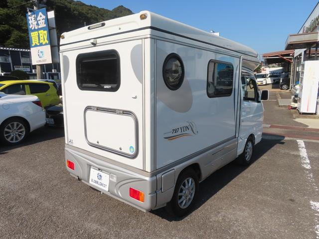 キャリイトラック KX KXグレード 走行充電 FFヒーター 外部充電入力 社外ナビTV リアテレビ ETC車載器 シンク レンジ シャワー POPアップルーフ 定員4人(8枚目)