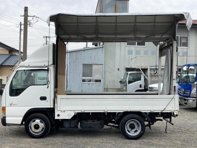 エルフトラック フルフラットロー　幌車　手動ウィング（21枚目）