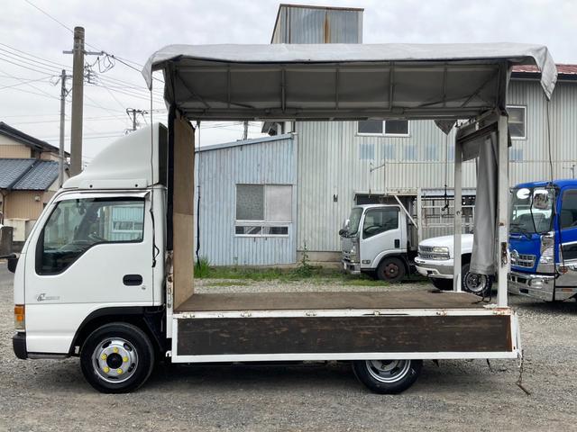 エルフトラック フルフラットロー　幌車　手動ウィング（27枚目）