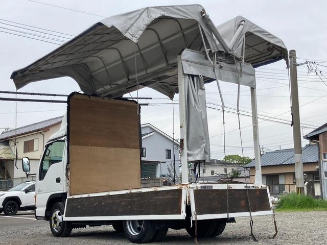 エルフトラック フルフラットロー　幌車　手動ウィング（28枚目）