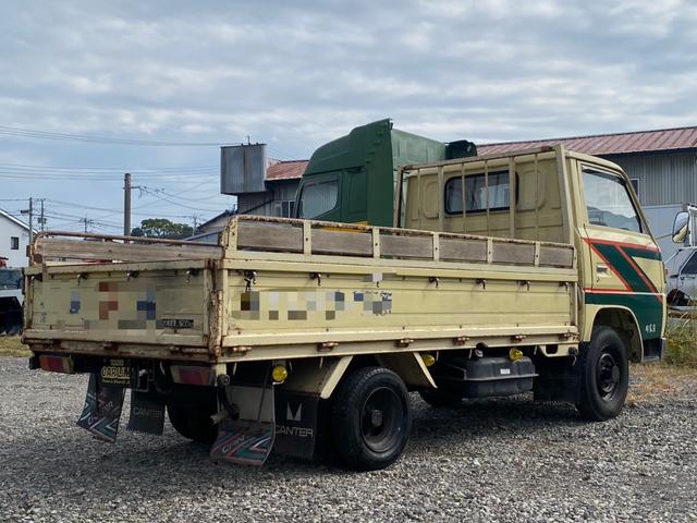 キャンター 平ボディ ワンオーナー車 丸目4灯 コラムMT メッキグリル メッキバンパー(2枚目)