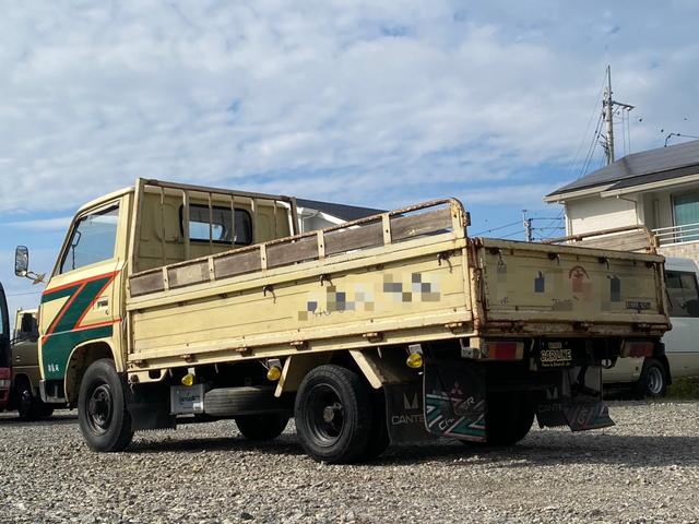 キャンター 平ボディ ワンオーナー車 丸目4灯 コラムMT メッキグリル メッキバンパー(8枚目)