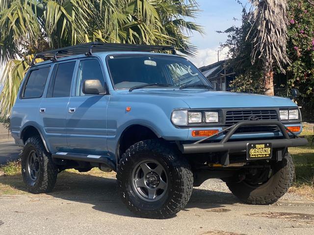 ランドクルーザー80 VX 社外ウッドステアリング ブラッドレーアルミ ルーフキャリア 角目4灯ヘッドライト 3インチリフトアップ 社外ナビ バックカメラ 観音開き 1ナンバー(11枚目)