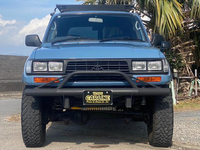 ランドクルーザー80 VX 社外ウッドステアリング ブラッドレーアルミ ルーフキャリア 角目4灯ヘッドライト 3インチリフトアップ 社外ナビ バックカメラ 観音開き 1ナンバー(17枚目)