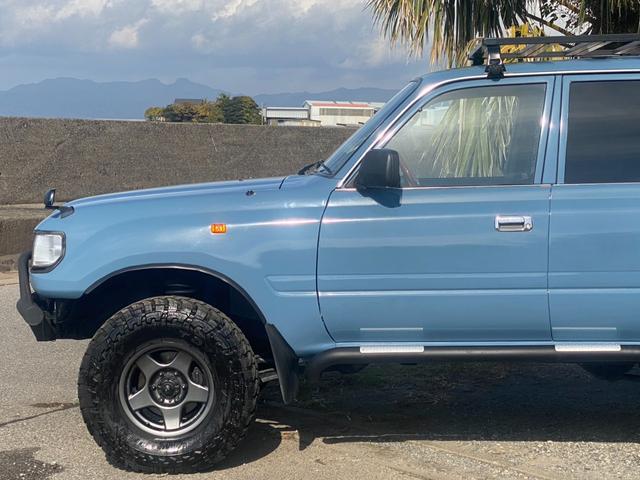 ランドクルーザー80 VX 社外ウッドステアリング ブラッドレーアルミ ルーフキャリア 角目4灯ヘッドライト 3インチリフトアップ 社外ナビ バックカメラ 観音開き 1ナンバー(20枚目)