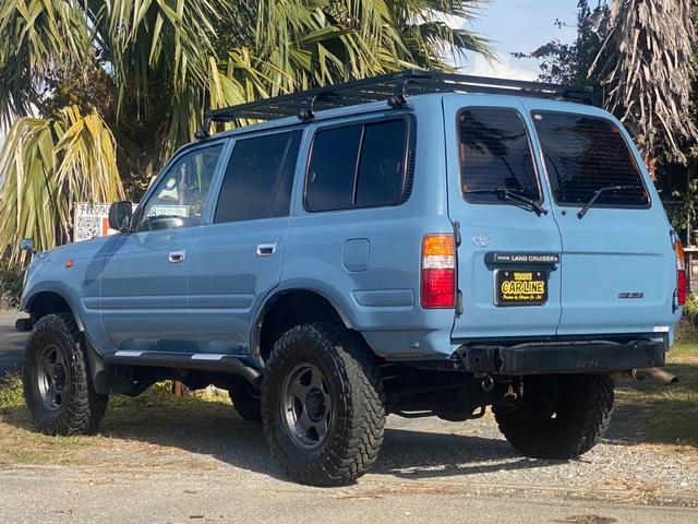 ランドクルーザー80 VX 社外ウッドステアリング ブラッドレーアルミ ルーフキャリア 角目4灯ヘッドライト 3インチリフトアップ 社外ナビ バックカメラ 観音開き 1ナンバー(22枚目)