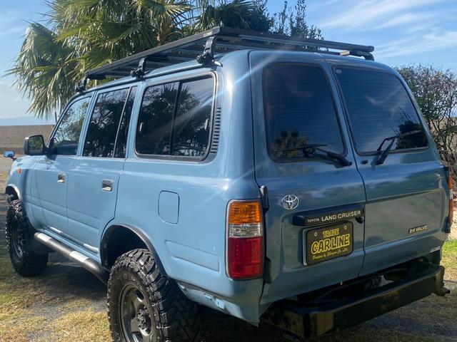 ランドクルーザー80 VX 社外ウッドステアリング ブラッドレーアルミ ルーフキャリア 角目4灯ヘッドライト 3インチリフトアップ 社外ナビ バックカメラ 観音開き 1ナンバー(32枚目)