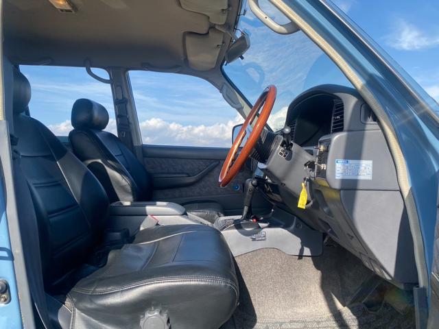 ランドクルーザー80 VX 社外ウッドステアリング ブラッドレーアルミ ルーフキャリア 角目4灯ヘッドライト 3インチリフトアップ 社外ナビ バックカメラ 観音開き 1ナンバー(43枚目)