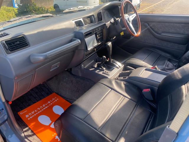 ランドクルーザー80 VX 社外ウッドステアリング ブラッドレーアルミ ルーフキャリア 角目4灯ヘッドライト 3インチリフトアップ 社外ナビ バックカメラ 観音開き 1ナンバー(45枚目)