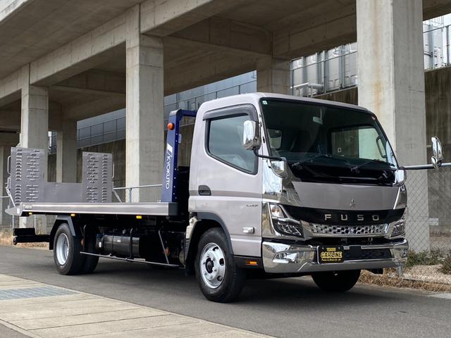 キャンター 超ロング　極東開発製フラトップ　メッキパーツ　ラジコン　ウィンチ　スマートキー　ワンオーナー車　タービン交換　社外ナビ　ＬＥＤヘッドライト（14枚目）