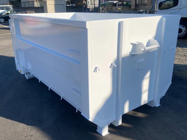 デュトロ ロング全低床　新明和製アームロール　ツインホイスト　新品コンテナ箱　メッキパーツ　ホイールカバー　外装仕上済　総重量５ｔ未満対応（67枚目）