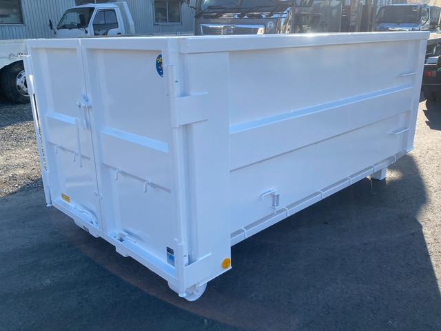 デュトロ ロング全低床　新明和製アームロール　ツインホイスト　新品コンテナ箱　メッキパーツ　ホイールカバー　外装仕上済　総重量５ｔ未満対応（70枚目）