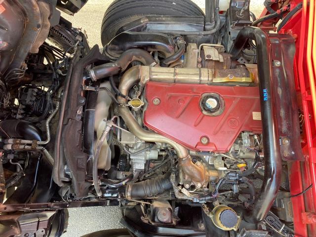 デュトロ 　ユニック３段クレーン　ラジコン　メッキパーツ　鉄板張　社外ナビ　バックカメラ（12枚目）