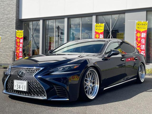 ＬＳ ＬＳ５００　Ｉパッケージ　レオンハルトゲミュート２１インチ新品　２５５／３０／２１新品国産タイヤ純正ナビ＆マルチＴＶ・パノラミックビューモニター・黒革シート・サンルーフ・走行４万Ｋｍ　禁煙車　パワートランク・デジタルミラー（35枚目）