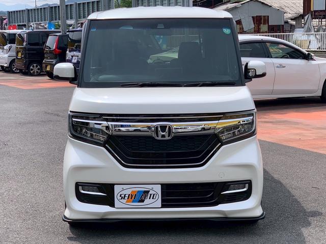Ｎ－ＢＯＸカスタム Ｇ・ＥＸターボホンダセンシング　／衝突被害軽減ブレーキ／両側電動スライドドア／社外ナビ／フルセグ／バックカメラ／ＥＴＣ／ドラレコ／車高調／社外１６ｉｎｃｈアルミホイール／ＬＥＤヘッド＆フォグ／ハーフレザーシート（2枚目）