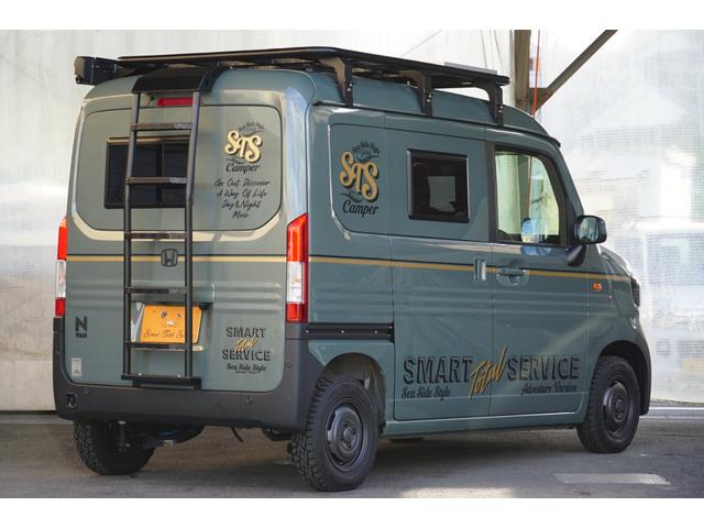 Ｎ－ＶＡＮ ファン・ターボ　ＳＴＳキャンパー　シーサイドスタイル　アドベンチャーバージョン　オリジナル・フルエアロウインドウ　急速充電　１３０Ｗソーラーパネル　アルミ製フラットキャリア＆ラダー　キャンピング仕様　　１２Ｖクーラー（15枚目）