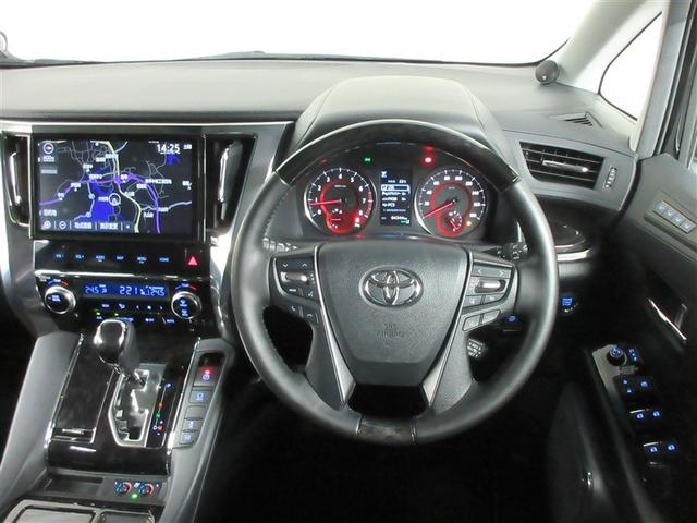 アルファード 2.5S Cパッケージ 革シート サンルーフ フルセグ メモリーナビ DVD再生 後席モニター バックカメラ 衝突被害軽減システム ETC ドラレコ 両側電動スライド LEDヘッドランプ 乗車定員7人 3列シート 記録簿(5枚目)