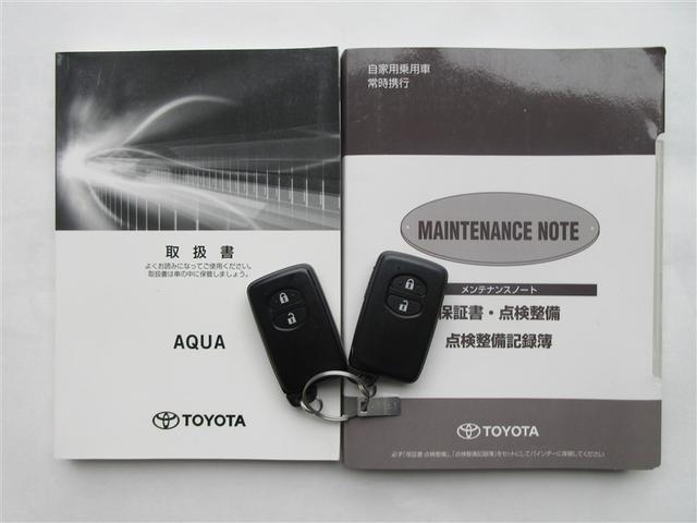 アクア Ｓ　ワンセグ　メモリーナビ　バックカメラ　衝突被害軽減システム　ＥＴＣ　ワンオーナー　記録簿（40枚目）