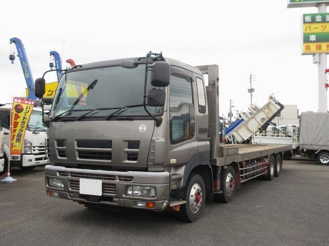 ギガ 　ロールーフ　７速ミッション　３８０馬力　フジタ自動車工業　セルフローダー　ウインチ　ラジコン　床板鉄張り　床フック　スタンションボックス（6枚目）