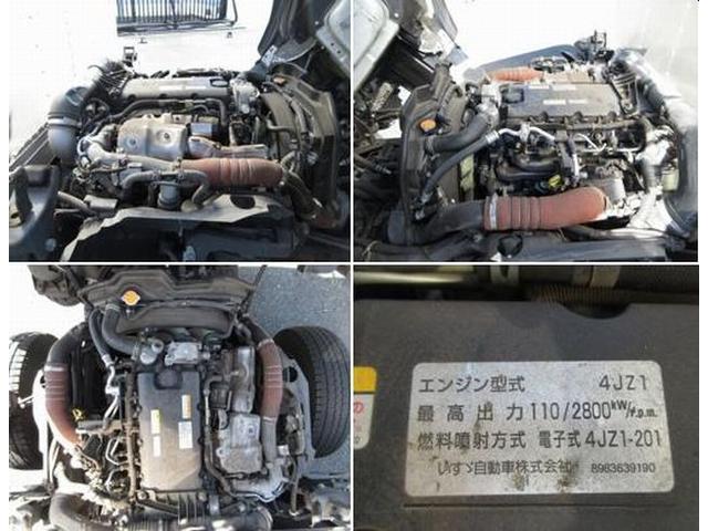 エルフトラック 　アルミバン　フルフラットロー　床板張り　左右サイドドア（スライド式）　ラッシングレール　内フック　ジョロダーレール　リヤドア４枚開き荷台内寸／長３３３０幅１６６０高１８２０（27枚目）