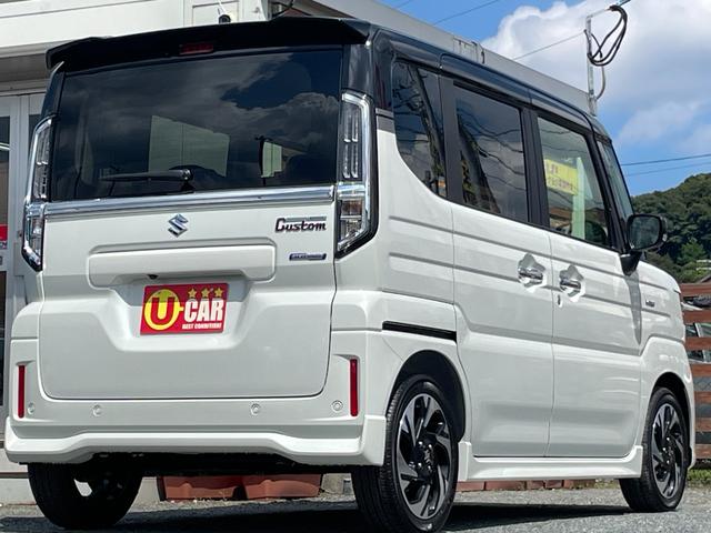 スペーシアカスタム ハイブリッドXSターボ 届出済未使用車/全国対応保証付き/純正9インチナビ・TV/スズキコネクト対応通信機装着車/全周囲モニター/Bluetooth/両側パワースライド/LEDヘッド/シート・ステアリングヒーター/HUD/(2枚目)