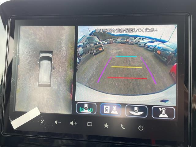 スペーシアカスタム ハイブリッドXSターボ 届出済未使用車/全国対応保証付き/純正9インチナビ・TV/スズキコネクト対応通信機装着車/全周囲モニター/Bluetooth/両側パワースライド/LEDヘッド/シート・ステアリングヒーター/HUD/(4枚目)