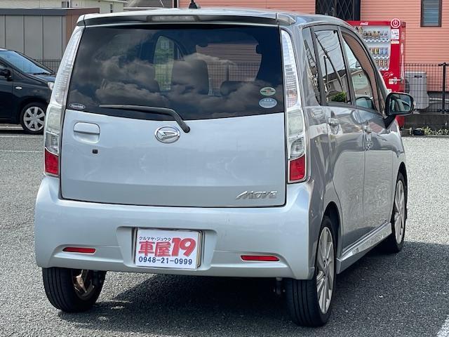 ムーヴ カスタム　ＲＳ　禁煙車　３ヶ月保証付　ターボ　ＭＯＭＯステアリング　ＨＩＤ　アルミホイール　フォグ　スマートキー　ＣＤ　取説（13枚目）