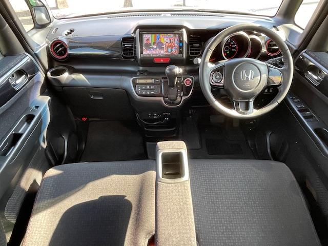 Ｎ－ＢＯＸカスタム ２トーンカラースタイル　Ｇ・Ｌパッケージ　１年保証付　フルセグＴＶ　Ｂｌｕｅｔｏｏｔｈ　バックカメラ　両側パワースライドドア　レーダーブレーキサポート　ドライブレコーダー　純正黒アルミホイール　ＥＴＣ　スマートキー　ＣＤ　ＤＶＤ（22枚目）