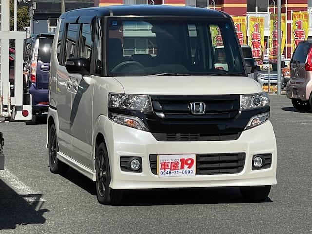N-BOXカスタム G・Lパッケージ 3ヶ月保証付 バックカメラ パワースライドドア ETC 純正ブラックアルミホイール HID スマートキー(5枚目)
