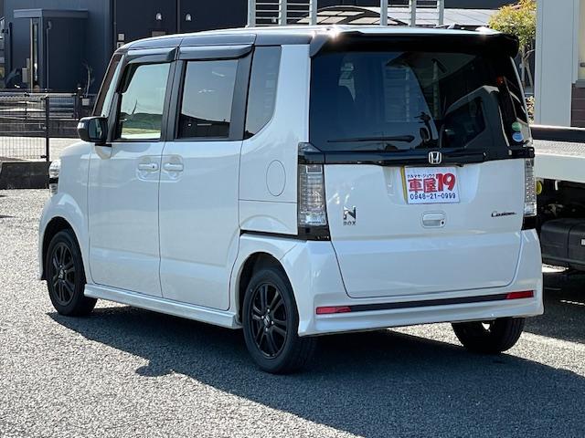 N-BOXカスタム G・Lパッケージ 3ヶ月保証付 バックカメラ パワースライドドア ETC 純正ブラックアルミホイール HID スマートキー(9枚目)