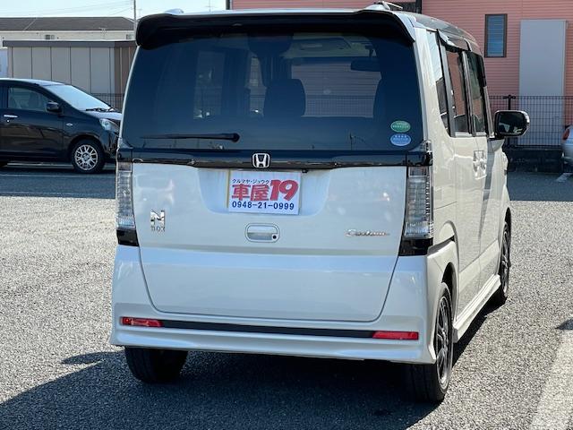 N-BOXカスタム G・Lパッケージ 3ヶ月保証付 バックカメラ パワースライドドア ETC 純正ブラックアルミホイール HID スマートキー(11枚目)