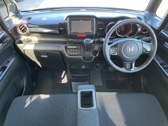 N-BOXカスタム G・Lパッケージ 3ヶ月保証付 バックカメラ パワースライドドア ETC 純正ブラックアルミホイール HID スマートキー(21枚目)