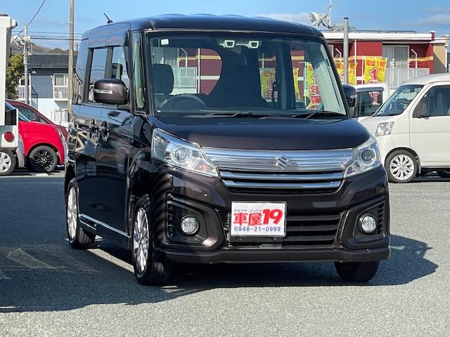 スペーシアカスタム ＧＳ　１年保証付　ＴＶナビ　Ｂｌｕｅｔｏｏｔｈ　パワースライドドア　シートヒーター　レーダーブレーキサポート　ＨＩＤ　純正アルミホイール　スマートキー　アイドリングストップ　フォグ（5枚目）