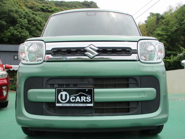 スペーシア ハイブリッドＸ／ナビゲーション／Ｂｌｕｅｔｏｏｔｈ／地デジ　禁煙車／両側電動スライドドア／衝突被害軽減装置／スマートキー／シートヒーター／クリアランスソナー／オートマチックハイビーム／車線逸脱警報／誤発進抑制機能／先行車発進お知らせ機能（4枚目）