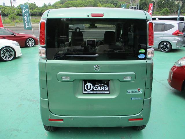 スペーシア ハイブリッドＸ／ナビゲーション／Ｂｌｕｅｔｏｏｔｈ／地デジ　禁煙車／両側電動スライドドア／衝突被害軽減装置／スマートキー／シートヒーター／クリアランスソナー／オートマチックハイビーム／車線逸脱警報／誤発進抑制機能／先行車発進お知らせ機能（7枚目）