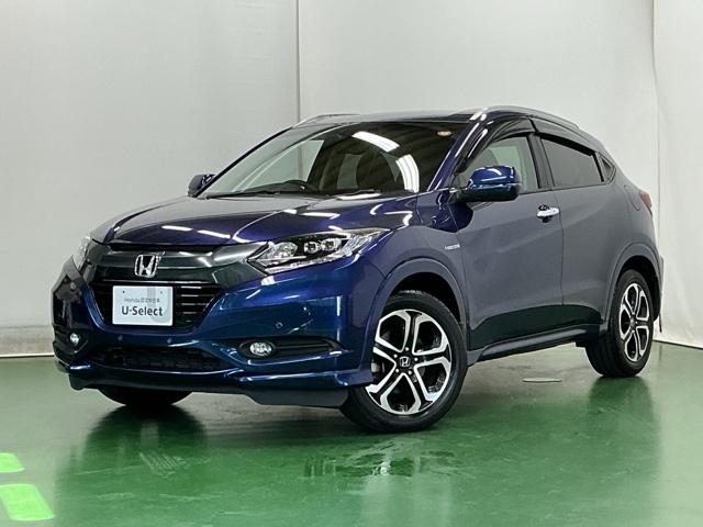 ヴェゼル ハイブリッドＺ　ナビ　Ｒカメラ　ブルートゥース　フルセグ　スマキー　パーキングセンサー　ＬＥＤランプ　ＥＴＣ付　ＵＳＢ　整備記録簿　シ－トヒ－タ－　サイドカーテンエアバック　運転席助手席エアバッグ　ＶＳＡ　キーフリ（10枚目）