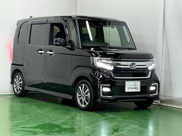 N-BOXカスタム L ドラレコ ナビ Rカメラ ブルートゥース Pソナー サイドエアバッグ Aストップ シートヒータ ベンチシート 点検記録簿 キーフリーシステム LEDライト リアカメ クルーズコントロール AC ETC(7枚目)