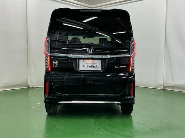 N-BOXカスタム L ドラレコ ナビ Rカメラ ブルートゥース Pソナー サイドエアバッグ Aストップ シートヒータ ベンチシート 点検記録簿 キーフリーシステム LEDライト リアカメ クルーズコントロール AC ETC(9枚目)