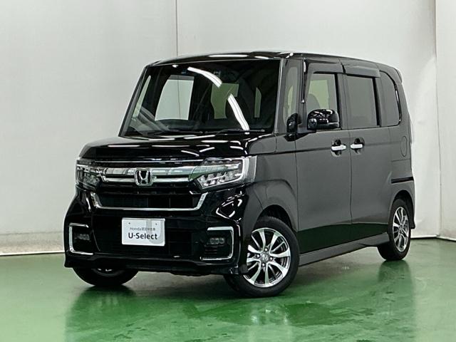 N-BOXカスタム L ドラレコ ナビ Rカメラ ブルートゥース Pソナー サイドエアバッグ Aストップ シートヒータ ベンチシート 点検記録簿 キーフリーシステム LEDライト リアカメ クルーズコントロール AC ETC(10枚目)