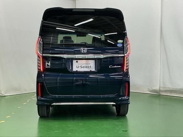 N-BOXカスタム L ドラレコ ナビ Rカメラ ブルートゥース Pソナー サイドエアバッグ Aストップ シートヒータ ベンチシート 点検記録簿 キーフリーシステム LEDライト リアカメ クルーズコントロール AC ETC(9枚目)