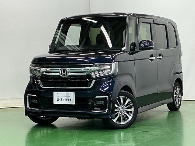 N-BOXカスタム L ドラレコ ナビ Rカメラ ブルートゥース Pソナー サイドエアバッグ Aストップ シートヒータ ベンチシート 点検記録簿 キーフリーシステム LEDライト リアカメ クルーズコントロール AC ETC(10枚目)