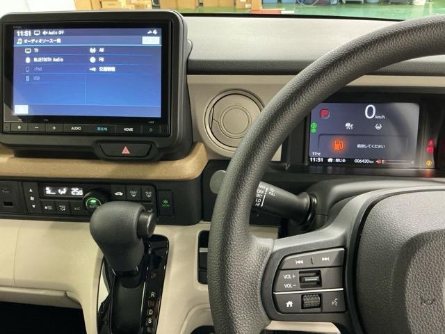 Ｎ－ＢＯＸ ベースグレード　ドラレコ　ナビ　Ｒカメラ　ブルートゥース　衝突軽減システム　スマートキ－　カーテンエアバック　イモビライザー　ＥＣＯモード　横滑り防止　オートクルーズ　ＬＥＤヘッドライト　キーフリー　地デジ　ＡＢＳ（3枚目）