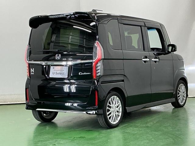 N-BOXカスタム Lターボ ナビ Rカメラ ブルートゥース フルセグ 両側電動D セキュリティアラーム 誤発信抑制 フルオートエアコン Sヒーター LEDランプ Bカメ アクティブクルーズコントロール サイドカーテンエアバック(8枚目)