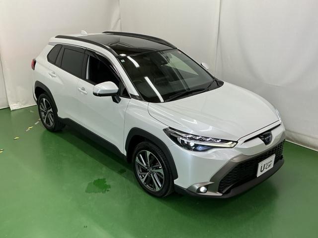 カローラクロス ハイブリッドＺ　ナビ　Ｒカメラ　ブルートゥース　フルセグ　コーナーソナー　ＵＳＢ　衝突軽減Ｂ　記録簿有　シートヒーター付き　スマキ－　Ｂモニター　アクティブクルーズコントロール　アイドリングストップ　イモビ　ＬＥＤ（8枚目）