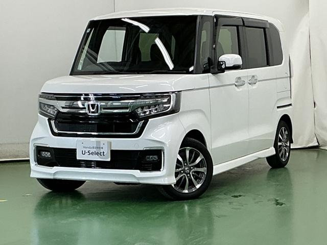 N-BOXカスタム L ナビ Rカメラ ブルートゥース フルセグ 両席エアバック Bモニタ ブレーキサポート セキュリティー LEDランプ キーレスエントリー 記録簿 SRS 横滑り防止機能 片側電動両側スライドドア PW(10枚目)