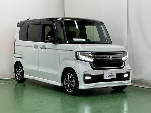 N-BOXカスタム L ナビ Rカメラ ブルートゥース フルセグTV 両席電動スライドドア Pソナー サイドエアバッグ Aストップ シートヒータ ベンチシート 点検記録簿 キーフリーシステム LEDライト リアカメ AC(7枚目)