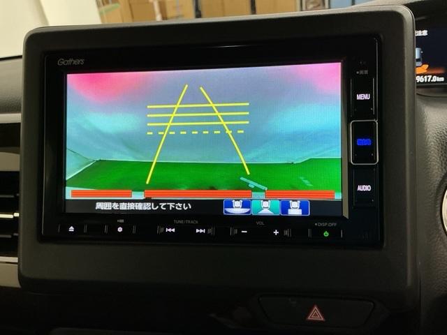 N-BOXカスタム L ナビ Rカメラ ブルートゥース フルセグTV 両席電動スライドドア Pソナー サイドエアバッグ Aストップ シートヒータ ベンチシート 点検記録簿 キーフリーシステム LEDライト リアカメ AC(13枚目)