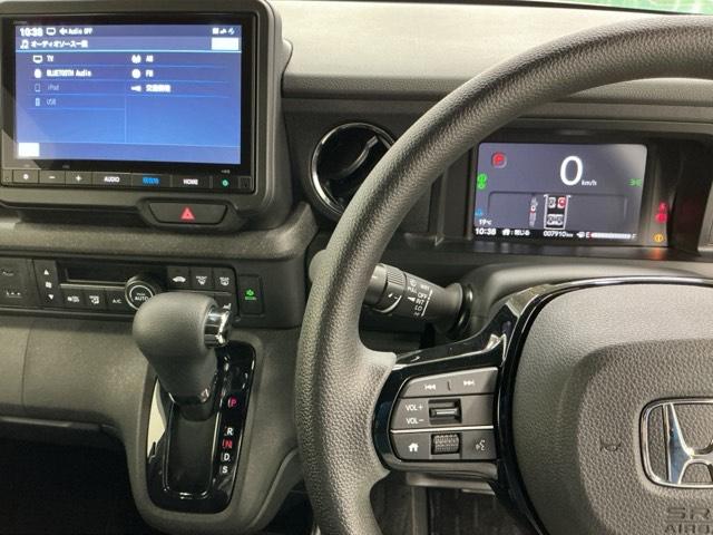 N-BOXカスタム ベースグレード ドラレコ ナビ Rカメラ ブルートゥース ベンチシ-ト アクティブクルーズ フルセグ対応 前席シートヒーター イモビライザー USB 運転席エアバッグ スマートキー&プッシュスタート LEDヘッド(3枚目)