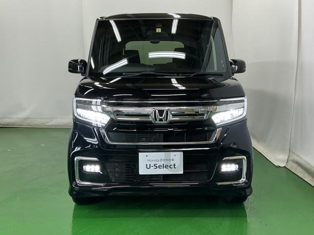 Ｎ－ＢＯＸカスタム Ｌ　ナビ　Ｒカメラ　ブルートゥース　フルセグ　スマートキーシステム　追従型クルコン　ヒーター　Ｂｌｕｅｔｏｏｔｈ音楽　電動格納式ドアミラー　衝突安全ボディ　ＬＫＡＳ　パーキングサポート　リヤカメラ　記録簿（6枚目）